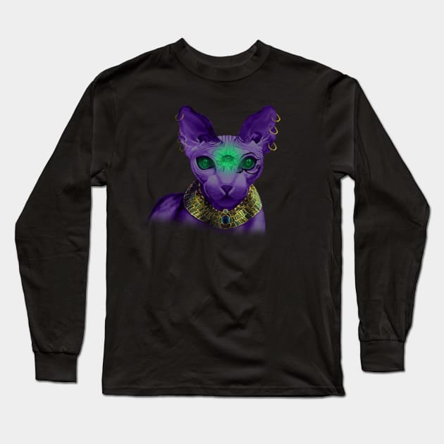 Egyptian Sphynx Long Sleeve T-Shirt by Evan_Arking